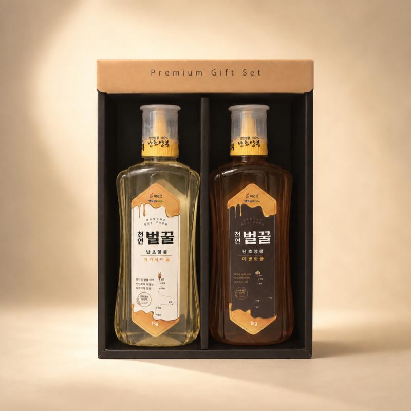 천연 벌꿀 2kg(아카시아1kg+야생화1kg)