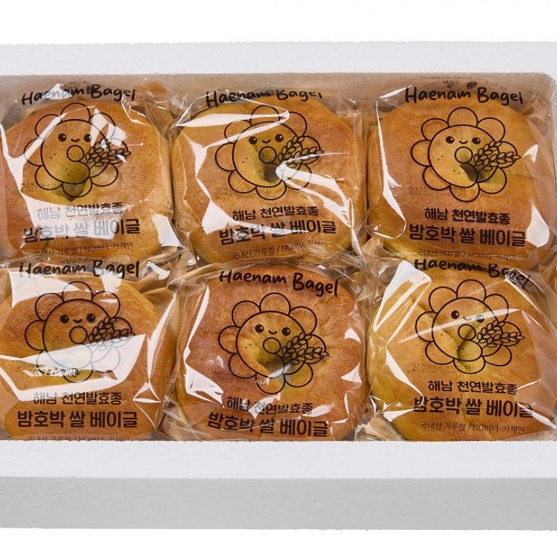 해남 천연발효종 밤호박 쌀 베이글(1박스/2박스)